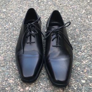 Gifennse Mens Size 10.5 Handmade Leather Oxford Dress Shoes Lace Up Modern Shoes